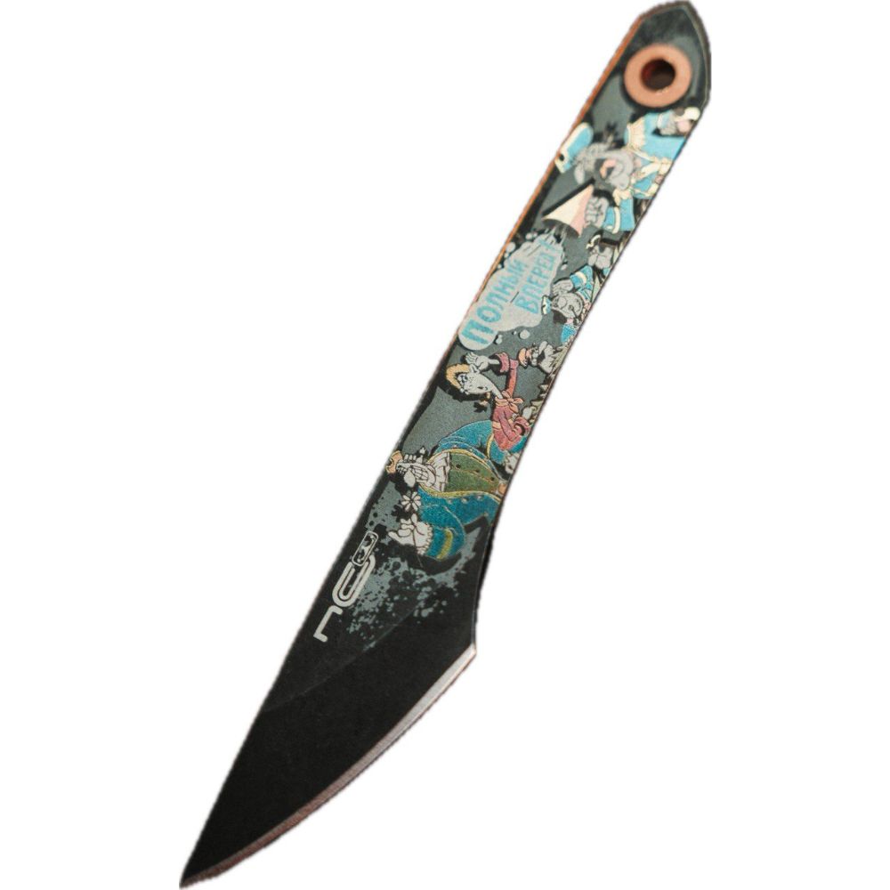 Нож N.C.Custom киридаши "KOI" Остров сокровищ Black Stonewash Black AUS-8