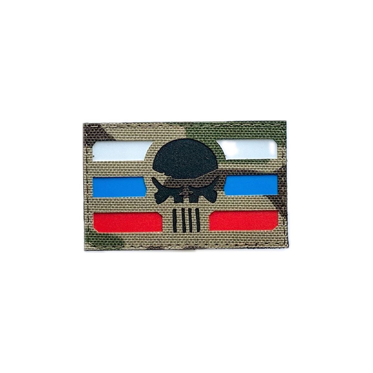 Патч череп триколор MC