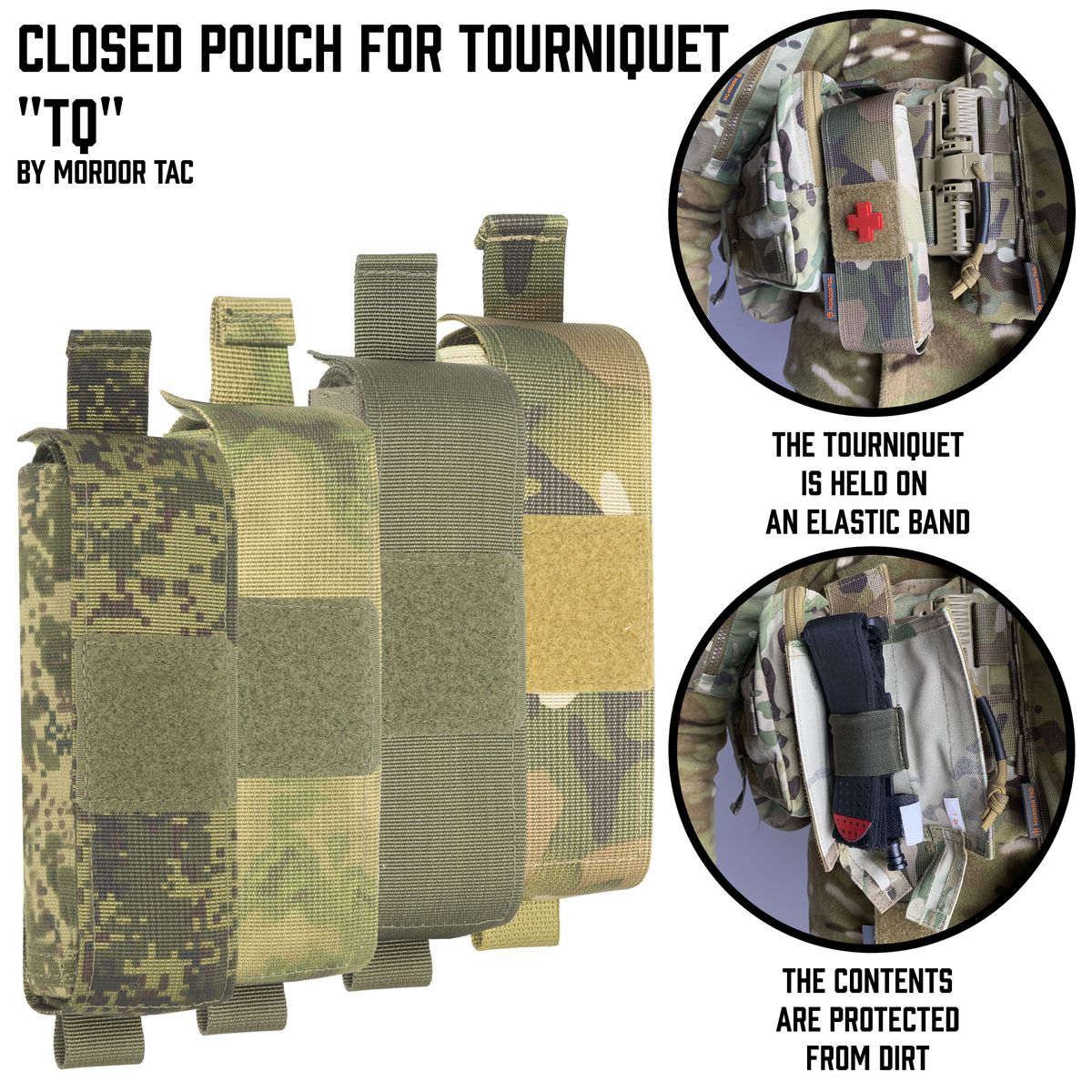 Closed pouch for tourniquet "TQ"