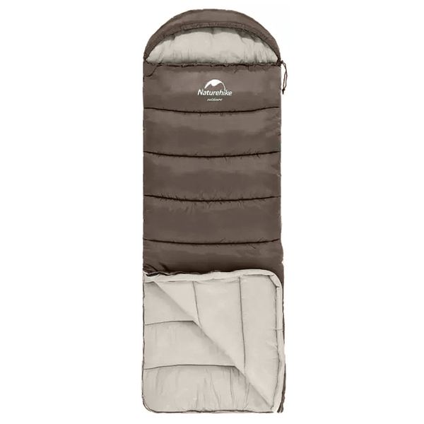 Мешок спальный Naturehike NH20MSD07-U350S (ПРАВЫЙ) коричневый