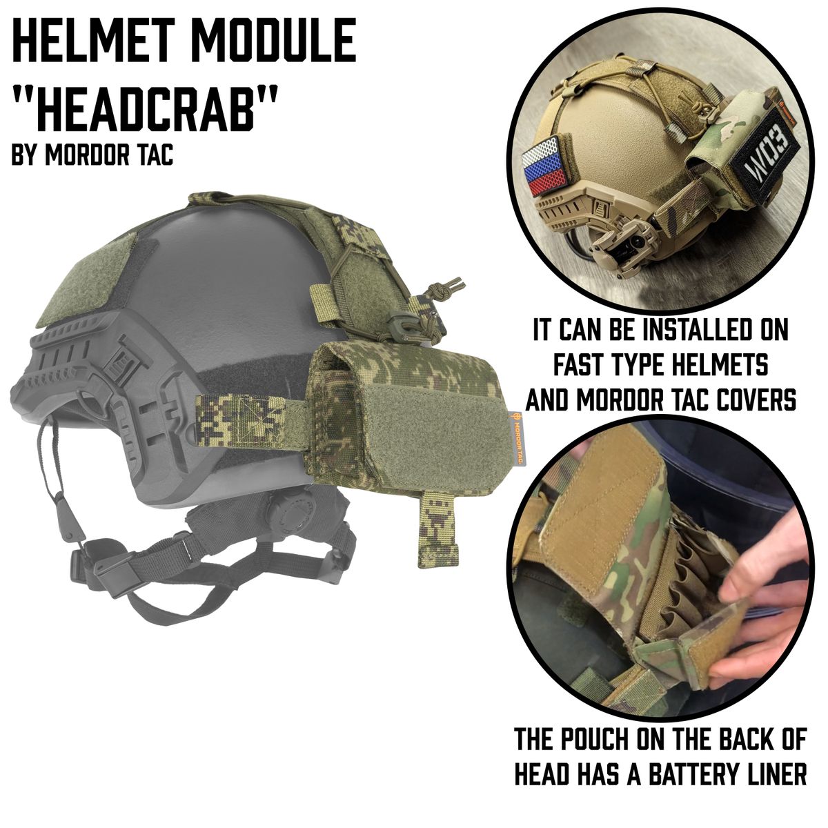 Universal Helmet Counterweight Module "Headcrab"