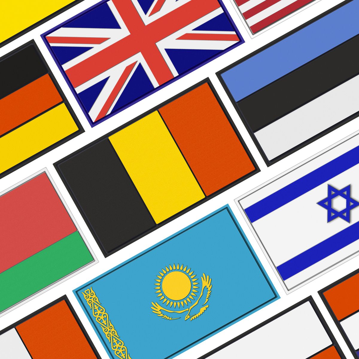 PVC Patch "World Flags" old collection