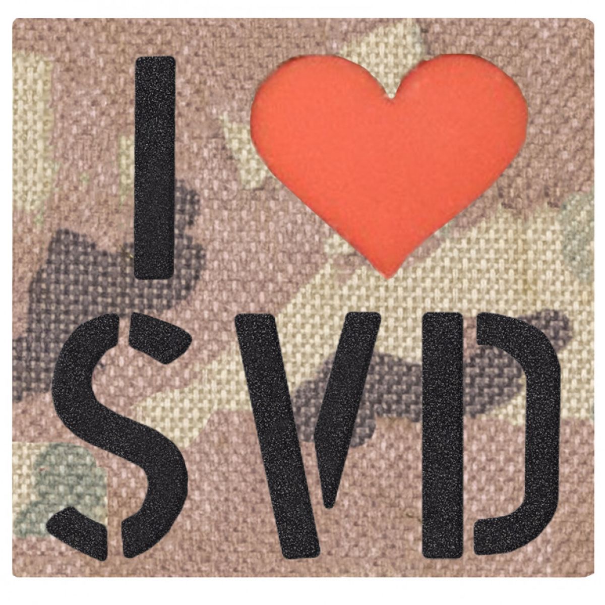 I Love SVD Callsign Velcro Military Patch