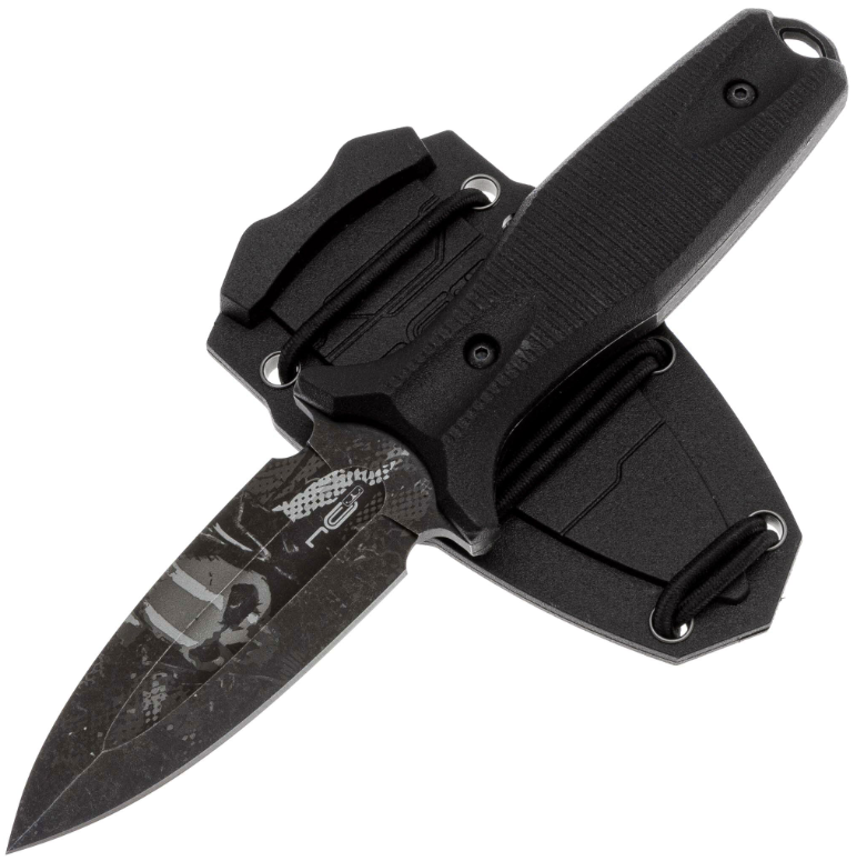 Нож N.C.Custom Grave 2.0 LE Ghost blackwash сталь AUS-8, рукоять Black Elastron