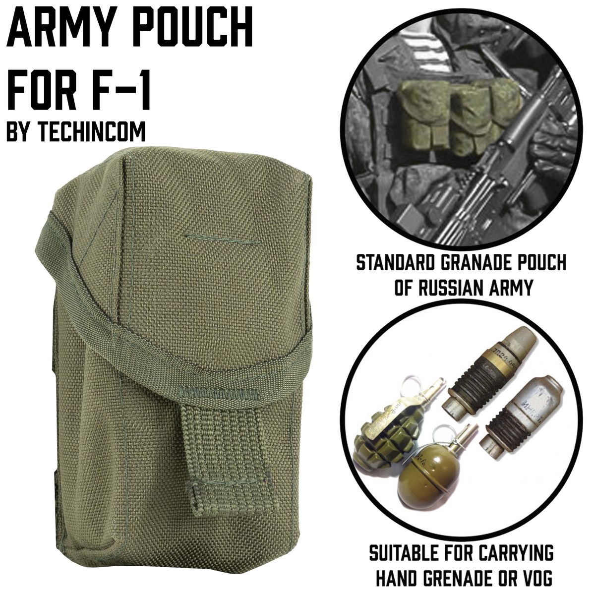 Армейский Гранатный Подсумок | Grey-shop