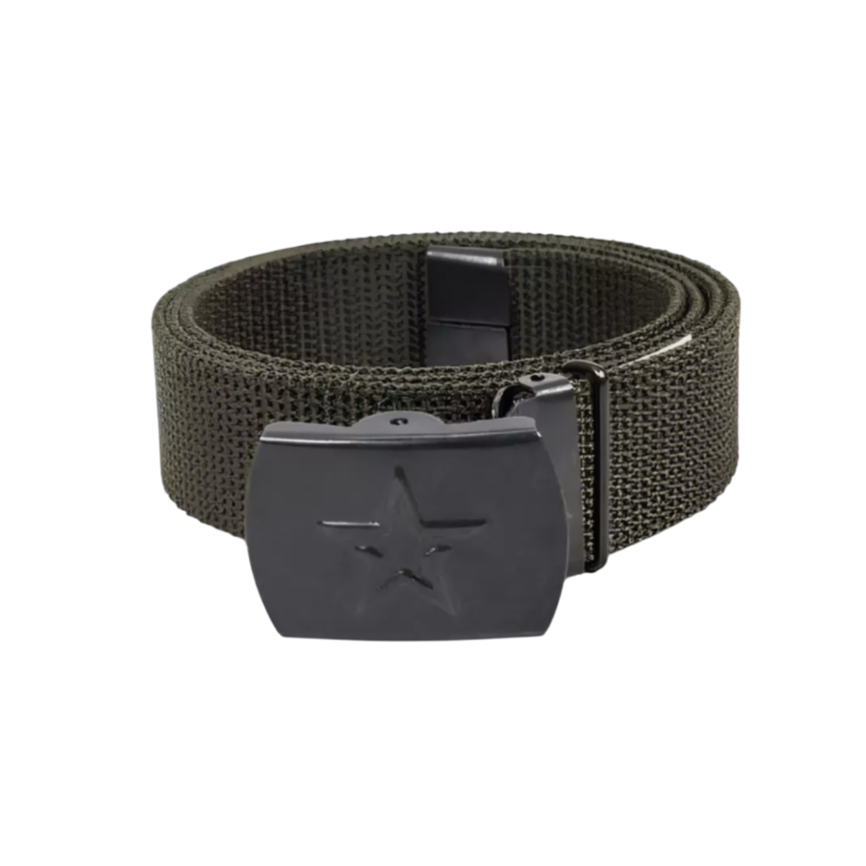 Ремень брючный "Юнармия" 35мм оливковый, пряжка черный Zubr-Force