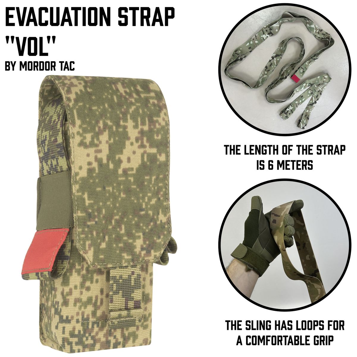 Evacuation Strap with pouch "Vol"