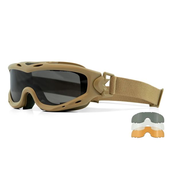 Тактические очки X SPEAR Tan Frame 3 линзы SP293T Wiley-X