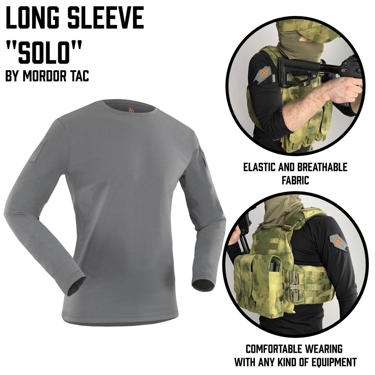 Tactical Long Sleeve Solo | Grey-shop