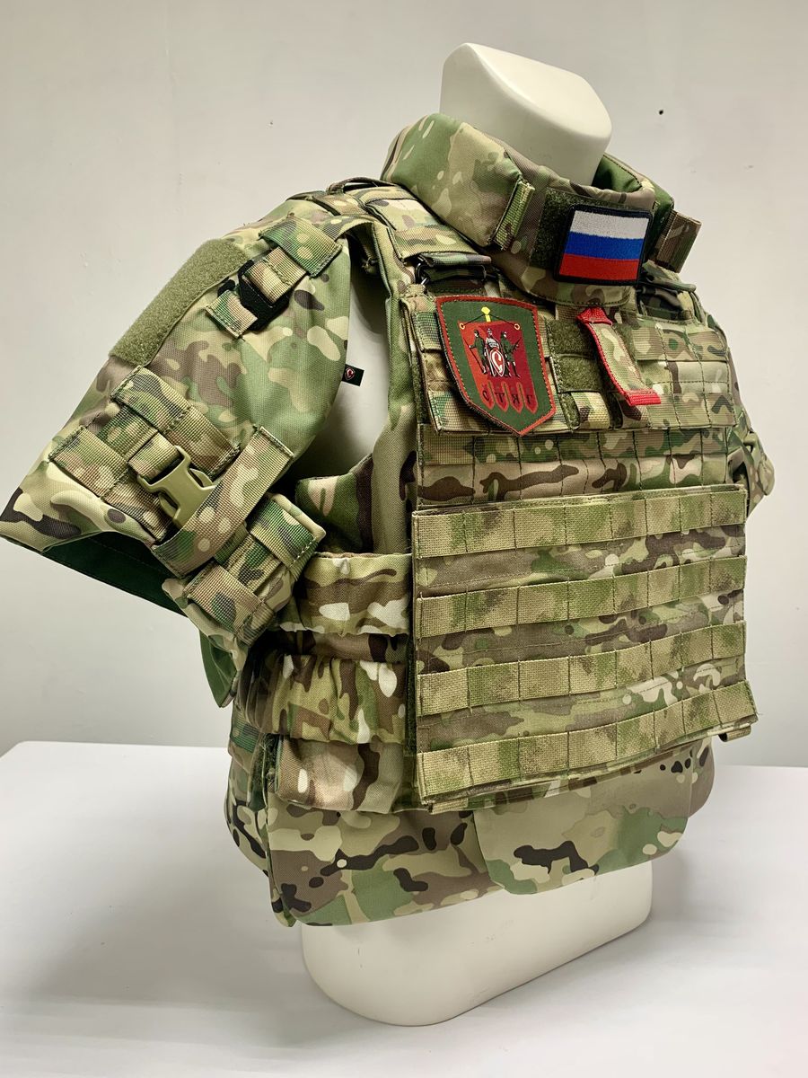 Защитный жилет "Доспех" с карманами под плиты (наплечники+фестоны+воротник)